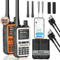 2 Pack Baofeng Walkie Talkie Mini Dual Band Radio 5W Bluetooth Type-C