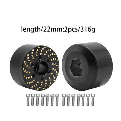 Brass Wheel Hex Hub Adapter for 1.9/2.2 Beadlock RC Crawler Axial SCX10 TRX4 TRX6 - EXPROTAS