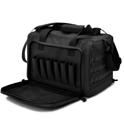 Gun Range Storage Bag Molle System Outdoor Hunting Accessory Nylon Gun Tactical Case Bags Pistol Tool Shoulder Pack Sniper Black-EXPROTAS