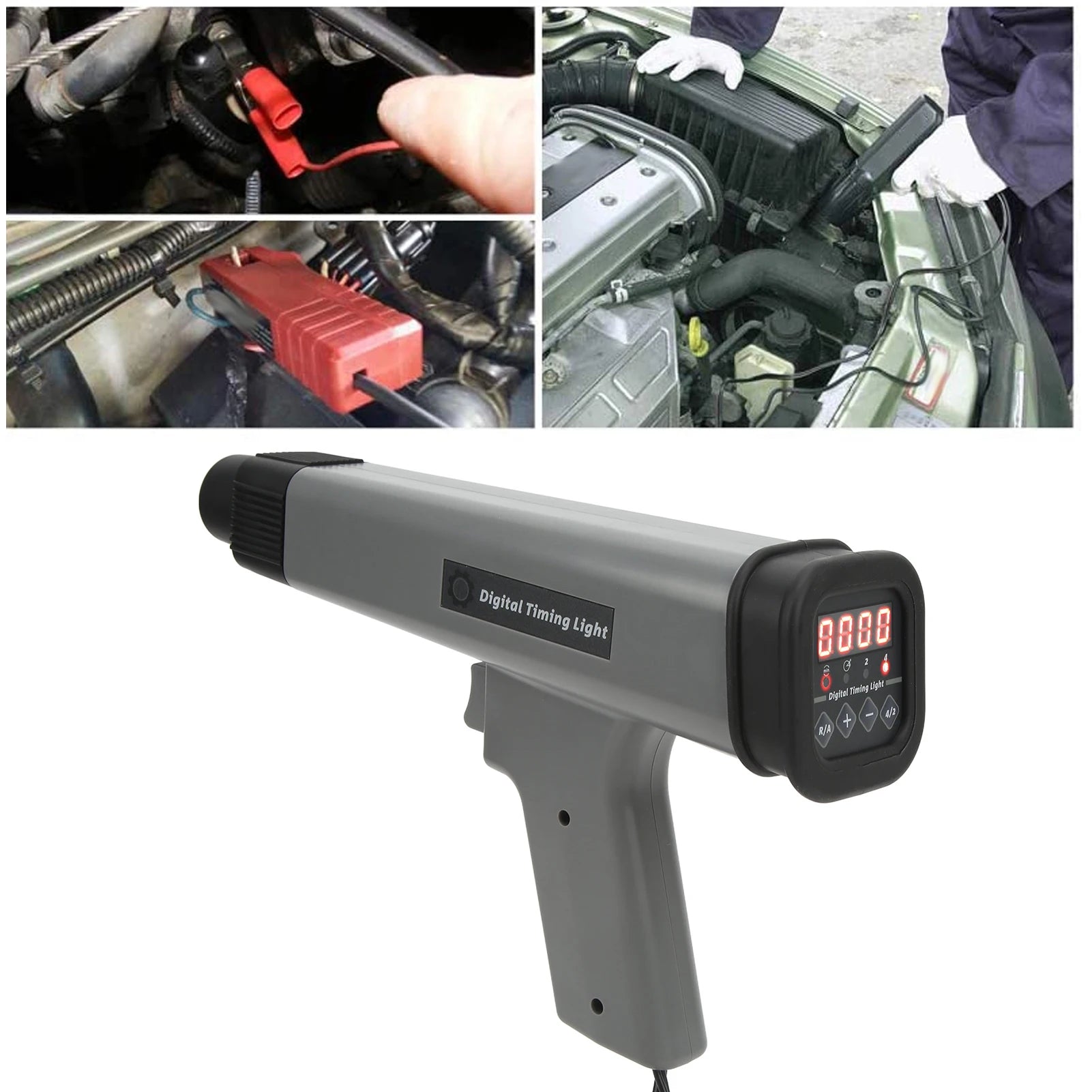 Digital Engine Timing Light Inductive Strobe Timing Light 12V Ignition Timing Light for Car Motorcycle Marine-EXPROTAS