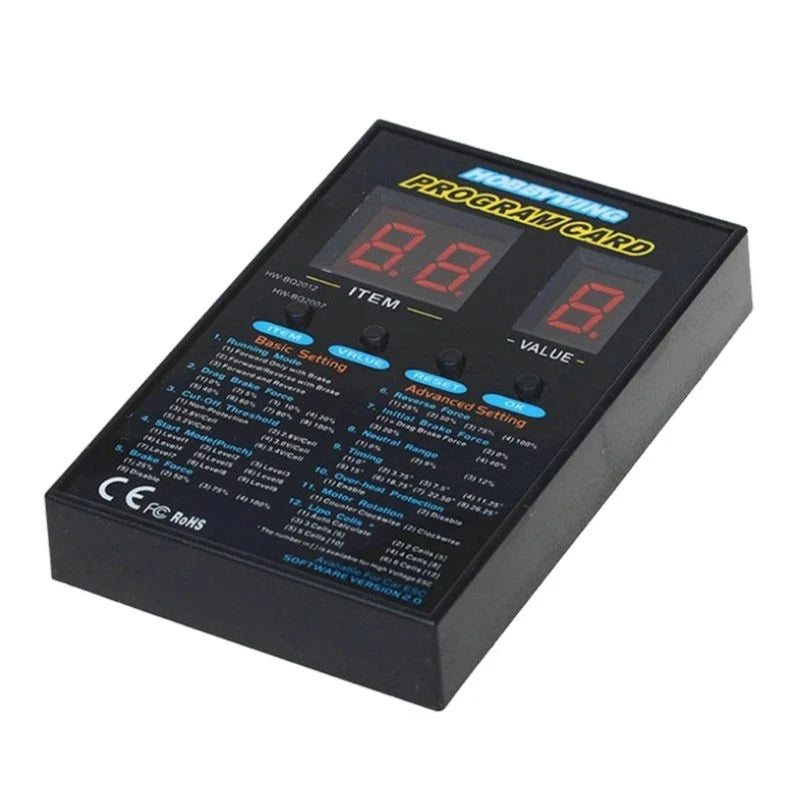 Hobbywing LED Program Box 120A ESC Card for RC Cars Multifunctional