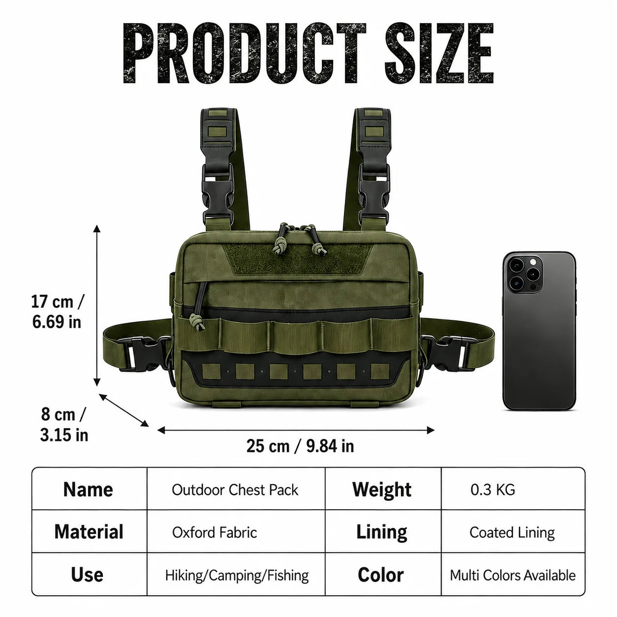 Fishing Waist Bag Waterproof Outdoor Tackle Pack for Hiking Camping