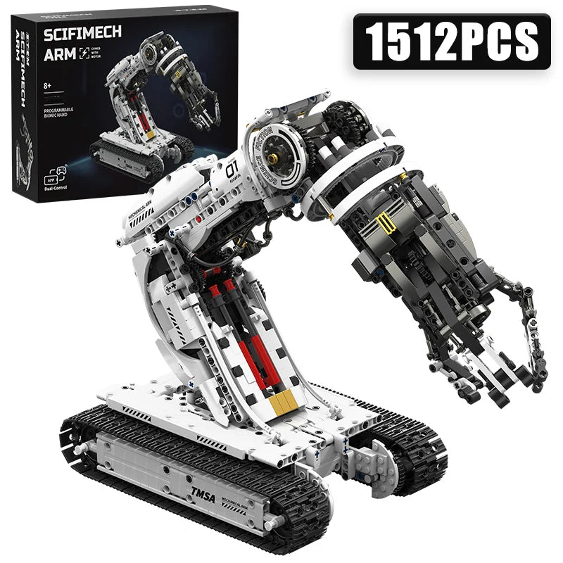 1512Pcs Robotic Arm RC STEM Building Control Mech Scifi Toy Set