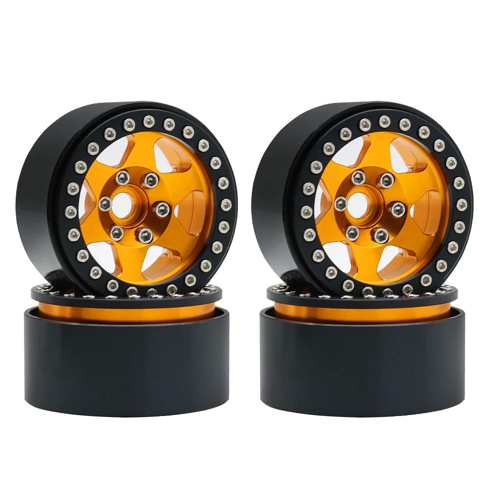 1.9" Metal 6-Spoke Beadlock Wheel Rim for 1/10 RC Crawler TRX4 SCX10 Capra D90 - EXPROTAS