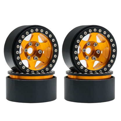 1.9" Metal 6-Spoke Beadlock Wheel Rim for 1/10 RC Crawler TRX4 SCX10 Capra D90 - EXPROTAS