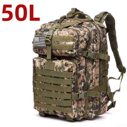 Waterproof Backpack Bag 25L/50L Tactical Outdoor Hiking Rucksack Camping