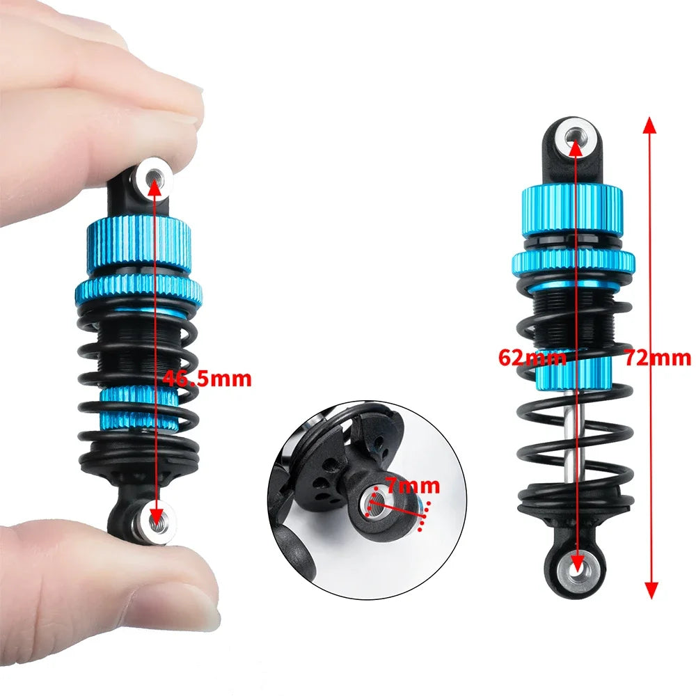 4PCS RC Shock Absorber Alloy Oil Dampers for Tamiya TT02 1/10 Car Parts