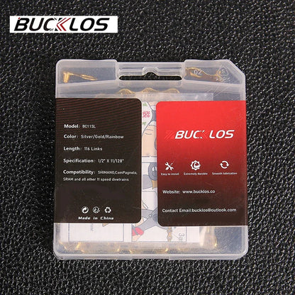 MTB Road Bike Chain BUCKLOS 8-12 Speed 116/126 Links Bicycle