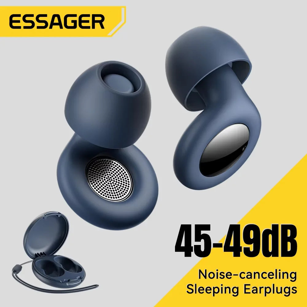 Silicone Ear Plugs Reusable Soft Noise Cancelling for Sleep Travel Work