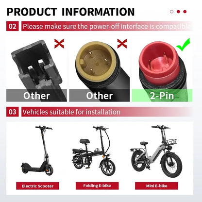 Hydraulic Disc Brake Set for E-Bike 160mm Rotors Power Control 1100mm 1800mm
