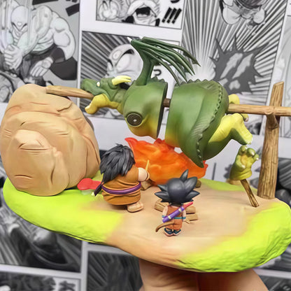 Dragon Ball Figure Son Goku Yajirobe Barbecue Cymbal 8cm PVC Action Statue Gift