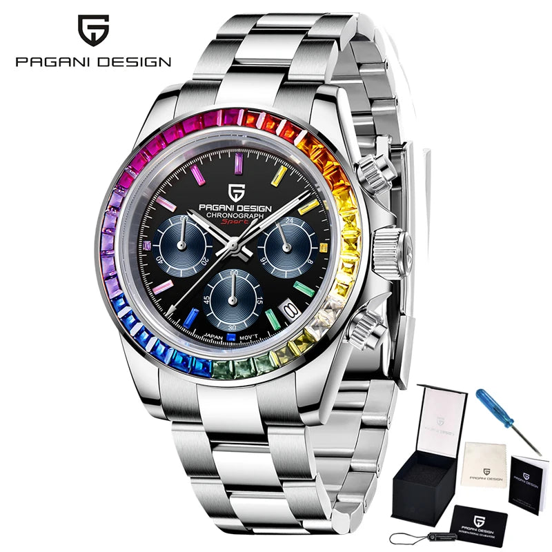 PAGANI Design Men’s Quartz Chronograph Watch VK63 Luxury Business 2024 Wristwatch