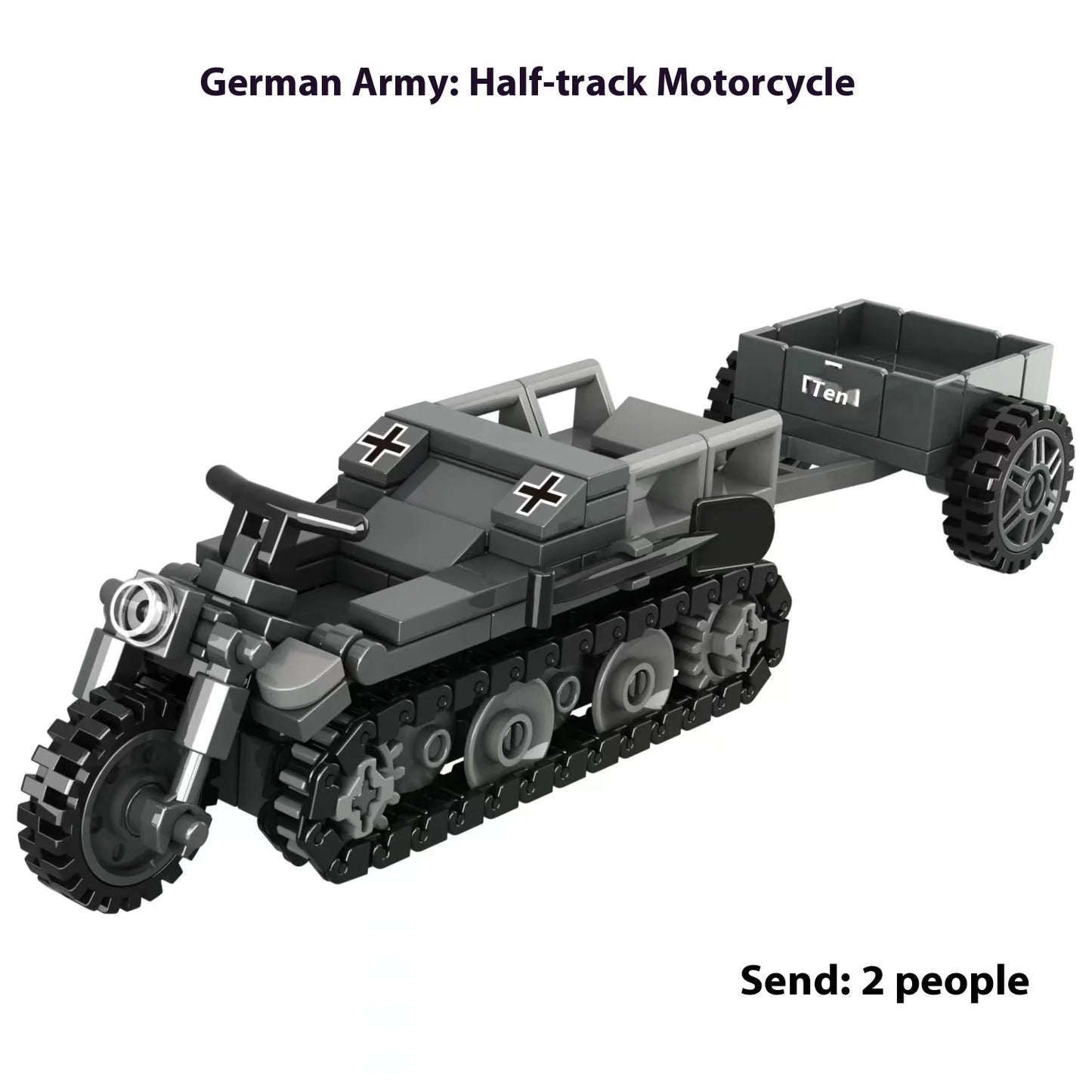 M3A1 Scout Car M6 Truck M22 Locust WW2 Normandy Building Blocks Military Brick Set Gift