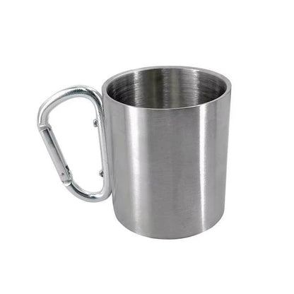Outdoor Mountaineering Button Portable Stainless Steel Water Cup 1PC