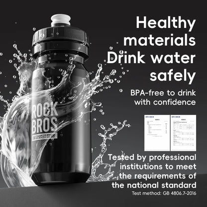 ROCKBROS Bicycle Water Bottle 600ml PP Sports Cycling Squeeze Cup Outdoor Hiking