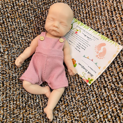 25CM Unpainted Full Body Silicone Girl Reborn Doll, 8 Styles Newborn Baby Toy Gift
