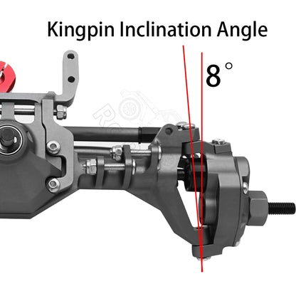 CNC Integrated Front & Rear Portal Axle for 1/10 RC Crawler Axial SCX10 II RGT GEN8 - EXPROTAS
