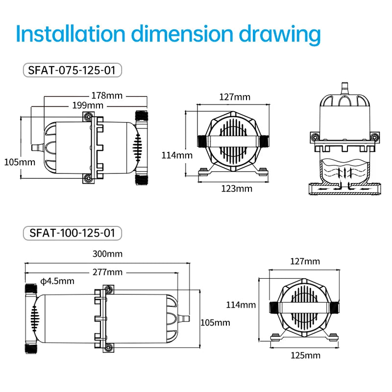 0.75L 1L 125PSI Pre-Pressurized Accumulator Tank Pressure Storage Vessel Hold Water Under Pressure Water Pump Flow Control Inter-EXPROTAS