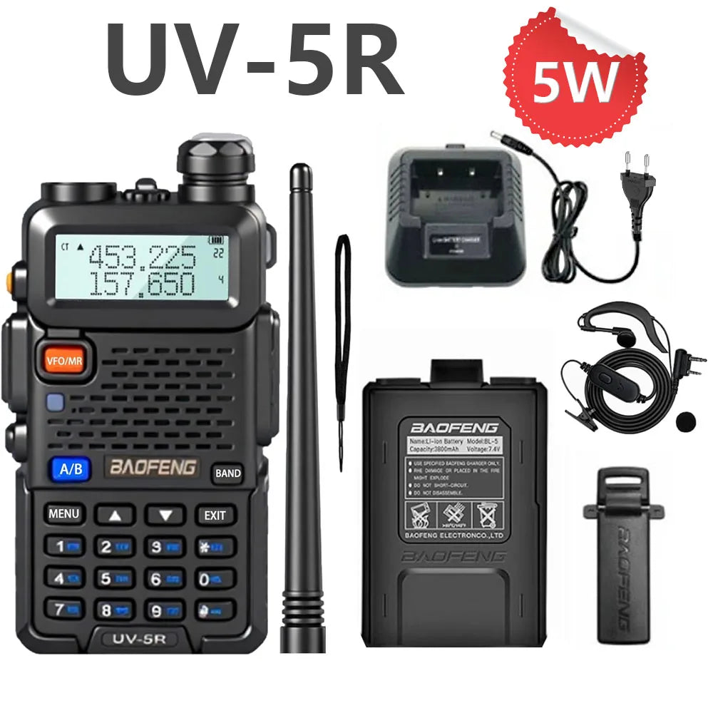 4PCS Baofeng UV-5R Two Way Radio Walkie Talkie Long Range 10KM 5W