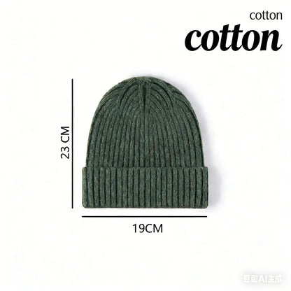 Winter Wool Knitted Beanie Hat Men Women Warm Cap Unisex Skull Cap