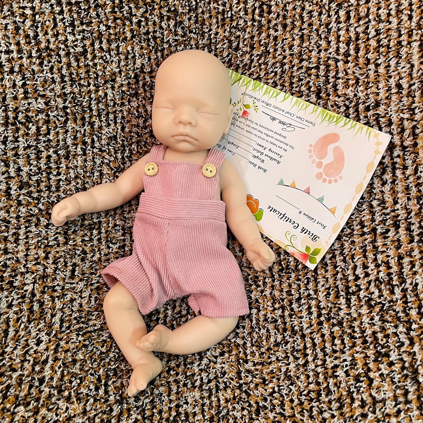 25CM Unpainted Full Body Silicone Girl Reborn Doll, 8 Styles Newborn Baby Toy Gift