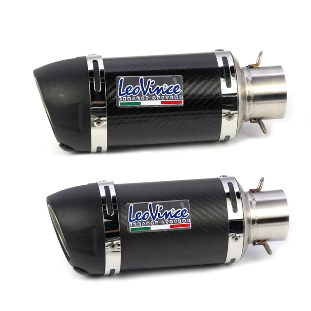 Carbon Fiber 51MM Motorcycle Exhaust Muffler Pipe Escape Moto LeoVince for kawasaki er6n sv650 Z800 R1 cb650f cb1000r cbr250r-EXPROTAS