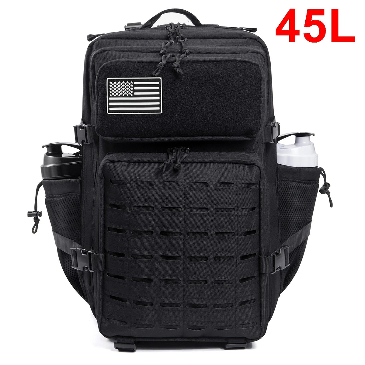 QT&QY 25L/45L Tactical Backpack for Men and Women Outdoor Survival Bug Out Bag Small School Rucksack Hking with Bottle Holder-EXPROTAS