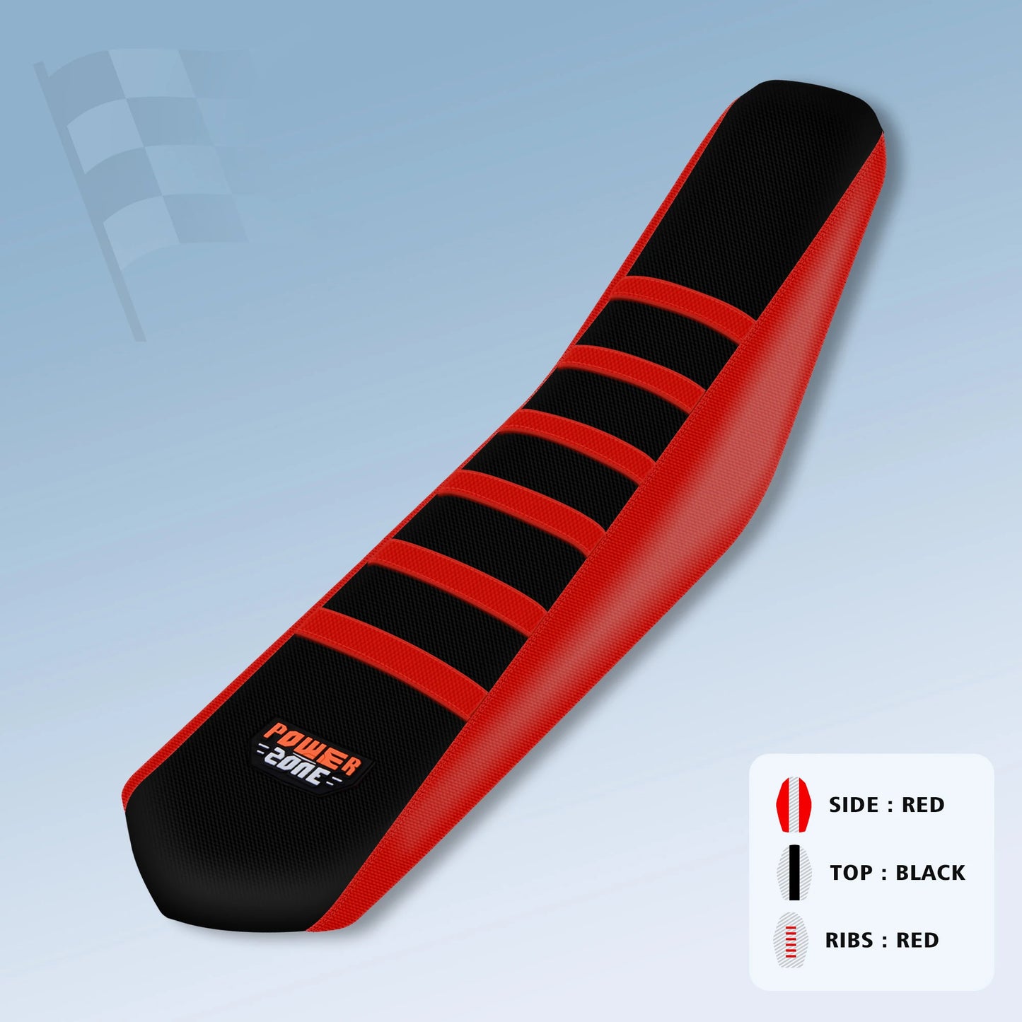 Universal Ribbed Waterproof Anti-Slip Seat Cover by Powerzone for SXF EXC KXF