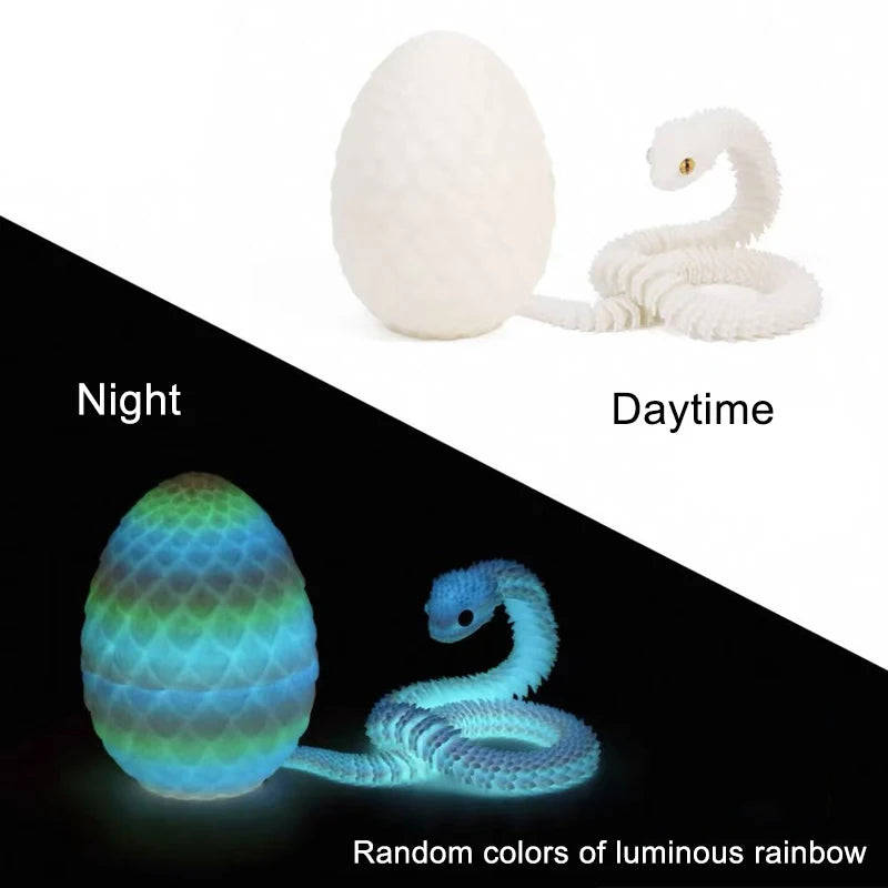3D Printed Snake Egg Creative Decompression Mold Movable Rotatable Action Figure