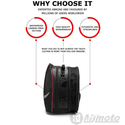 Motorcycle Back Seat Bag Waterproof Large Capacity Motorcycle Tail Bag Universal Motorbike Travel Luggage Saddle Bag-EXPROTAS