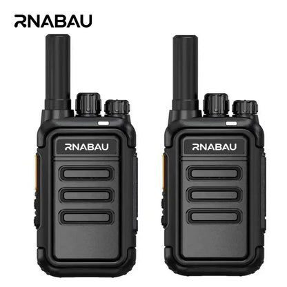 2Pcs Walkie Talkie Long Range Two Way Radio Portable UHF Talkies