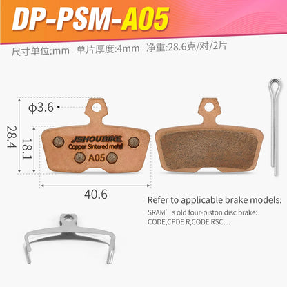 JSHOUBIKE Copper Sintered Disc Brake Pads for Shimano MT200 XT XTR Avid BB5 BB7