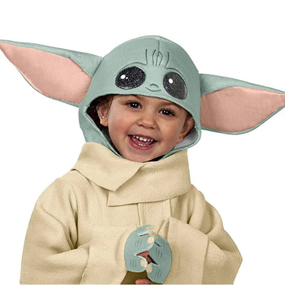 Arrive Cute Yoda Costume for Children 110-120cm Unisex Anime Cosplay