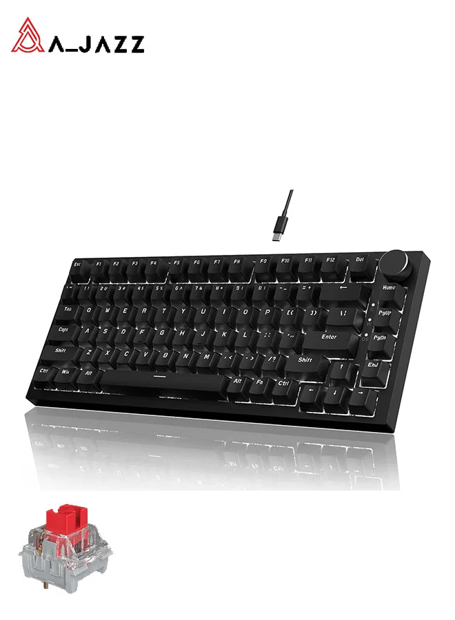 EXPROTAS Mechanical Gaming Keyboard 75% Wired RGB Backlit Gasket Layout
