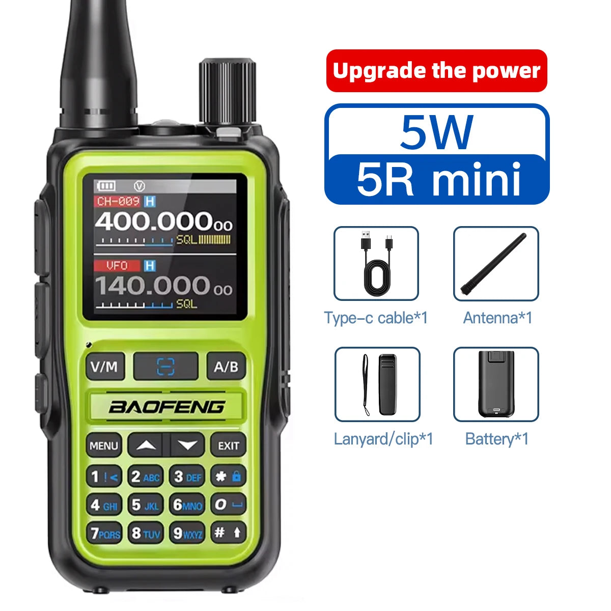 1PC Baofeng Walkie Talkie UV-5R Mini Bluetooth Radio 5W Long Range