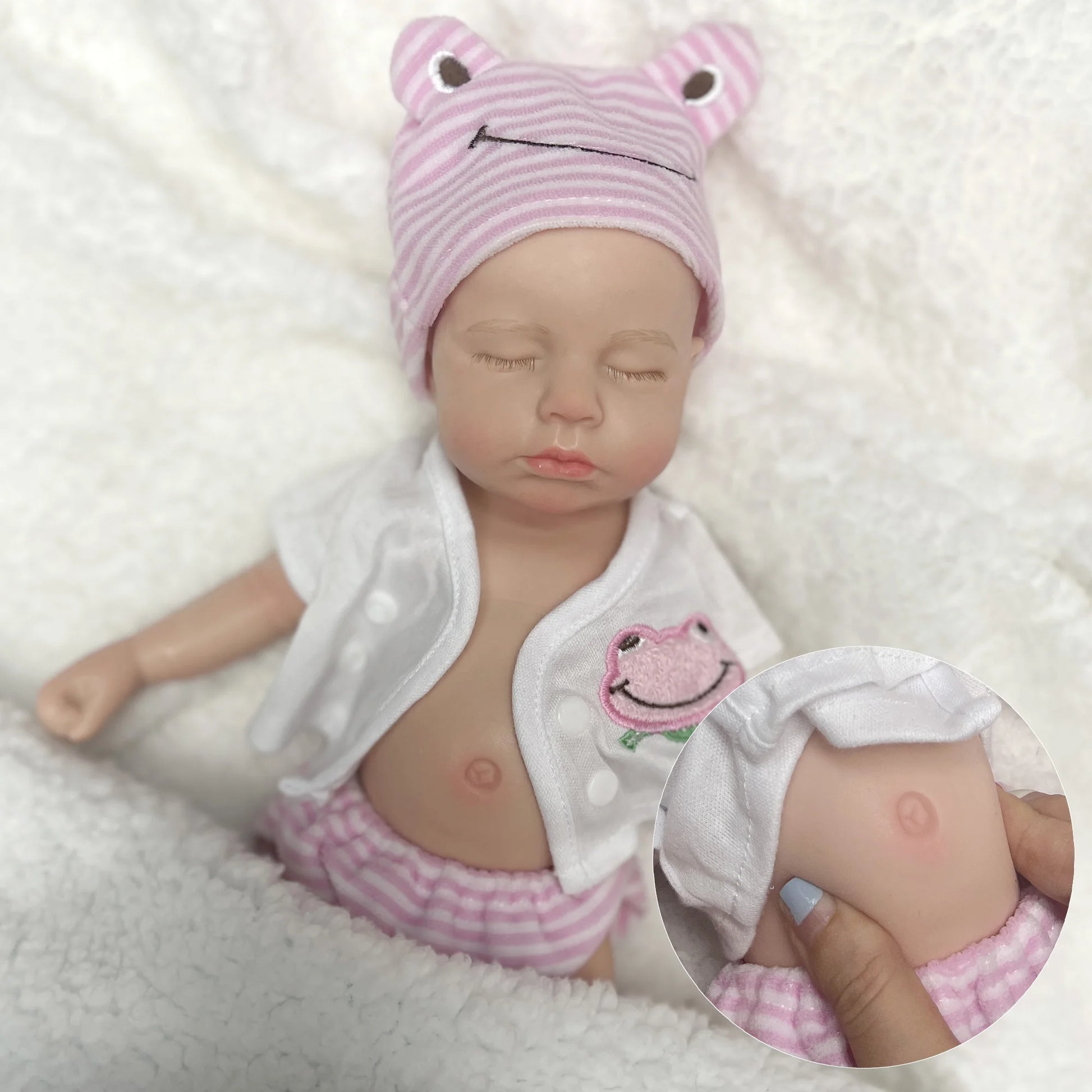 33CM Loulou Girl Bebe Reborn Dolls Can Open Mouth Painted Full Body Soft Silicone Newborn Doll reborn de silicone real cuerpo-EXPROTAS