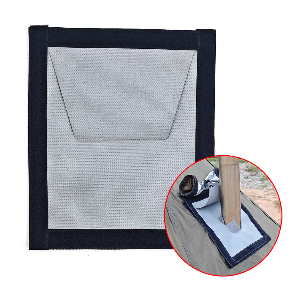 Hot Tent Stove Jack Fire Resistant Stove Pipe Vent Ring for Winter Camping