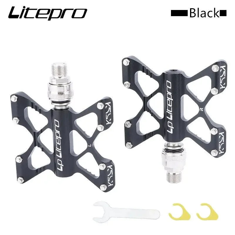 Litepro K5 Quick Release Folding Pedals Aluminum Ultralight Sealed Bearings - EXPROTAS