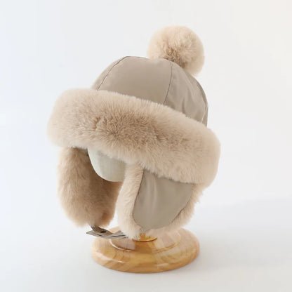 Baby Ear Protection Hat Winter Warm Wool Cute Thickened Bear Cap