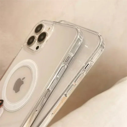 Clear MagSafe Magnetic Phone Case for iPhone 11-16 Pro Max Wireless Charging