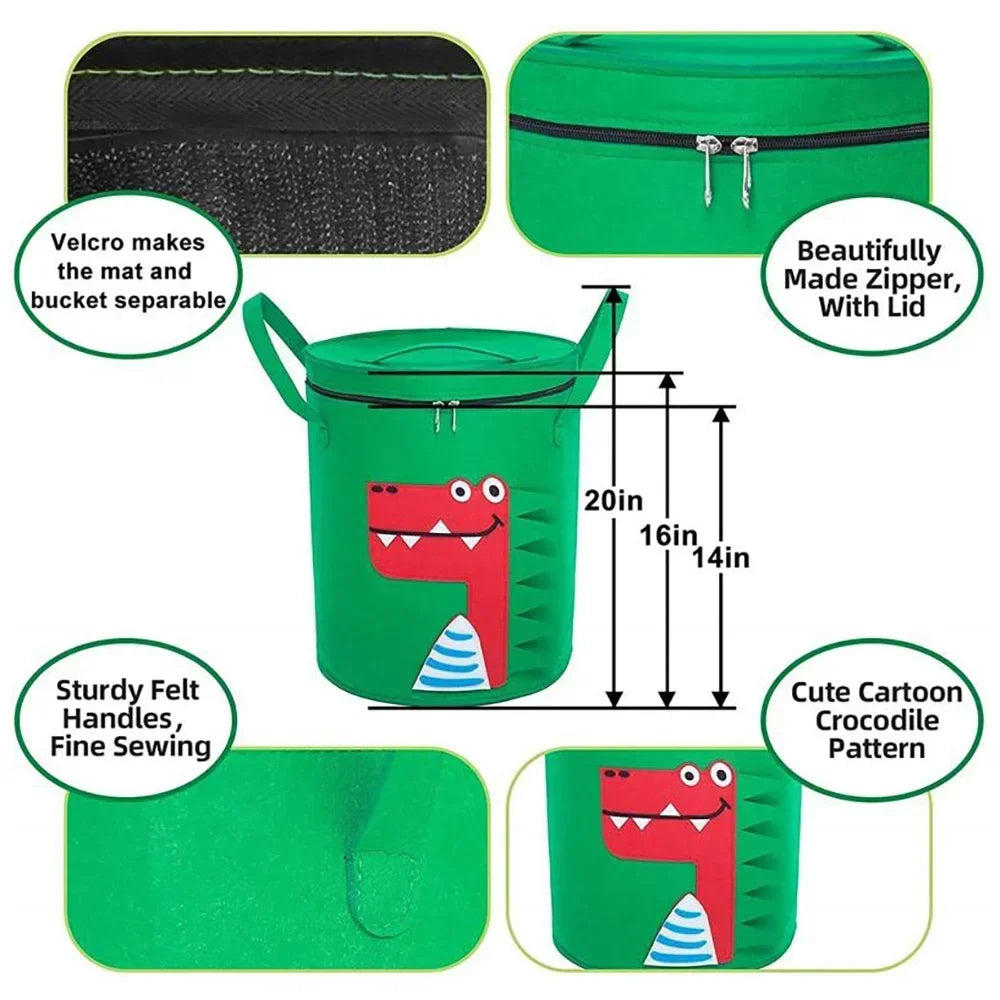 Large Toy Storage Bag Play Mat Portable Organizer for Building Blocks