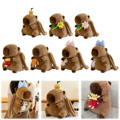 Capybara School Bag Plush Backpack Kawaii Cute Large Capacity for Kids