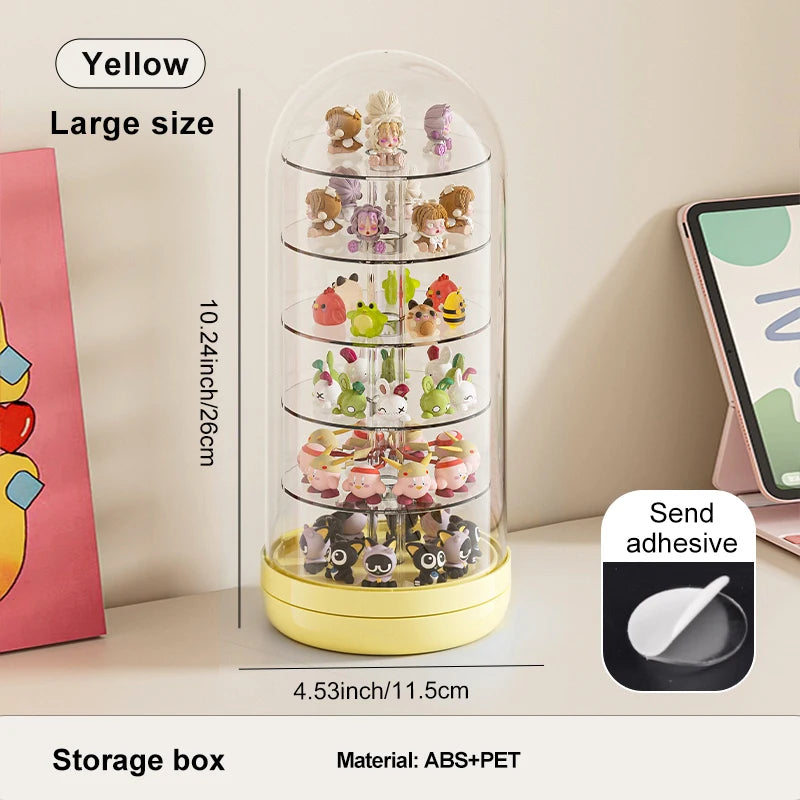 Transparent Rotating Blind Box for Home Desktop Multi-Layer Organizer