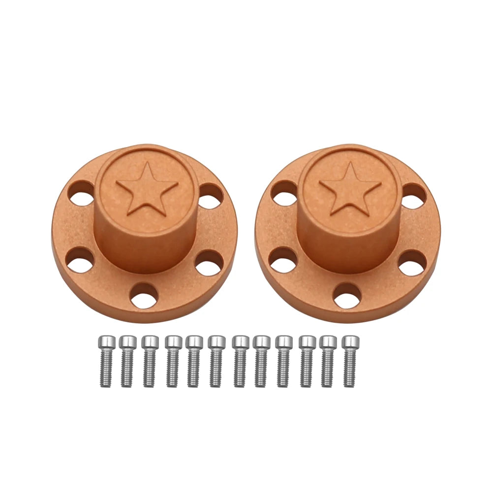 1/10 RC Crawler Metal Wheel Center Dust Caps 6-Hole for 1.9" & 2.2" Wheels - EXPROTAS