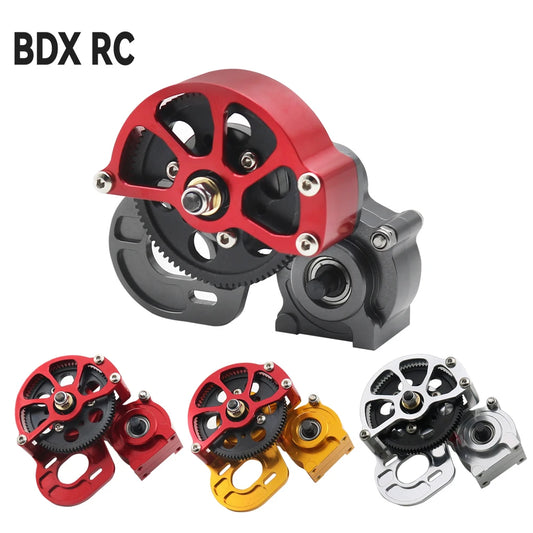 1/10 RC Crawler Metal Transmission Gearbox w/ Motor Gear for Axial SCX10