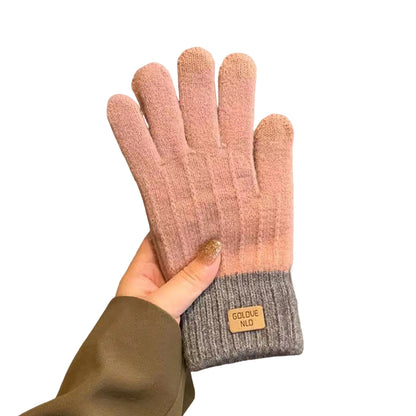 Warm Fleece Lined Knit Gloves Touchscreen Winter Women Ladies Thermal