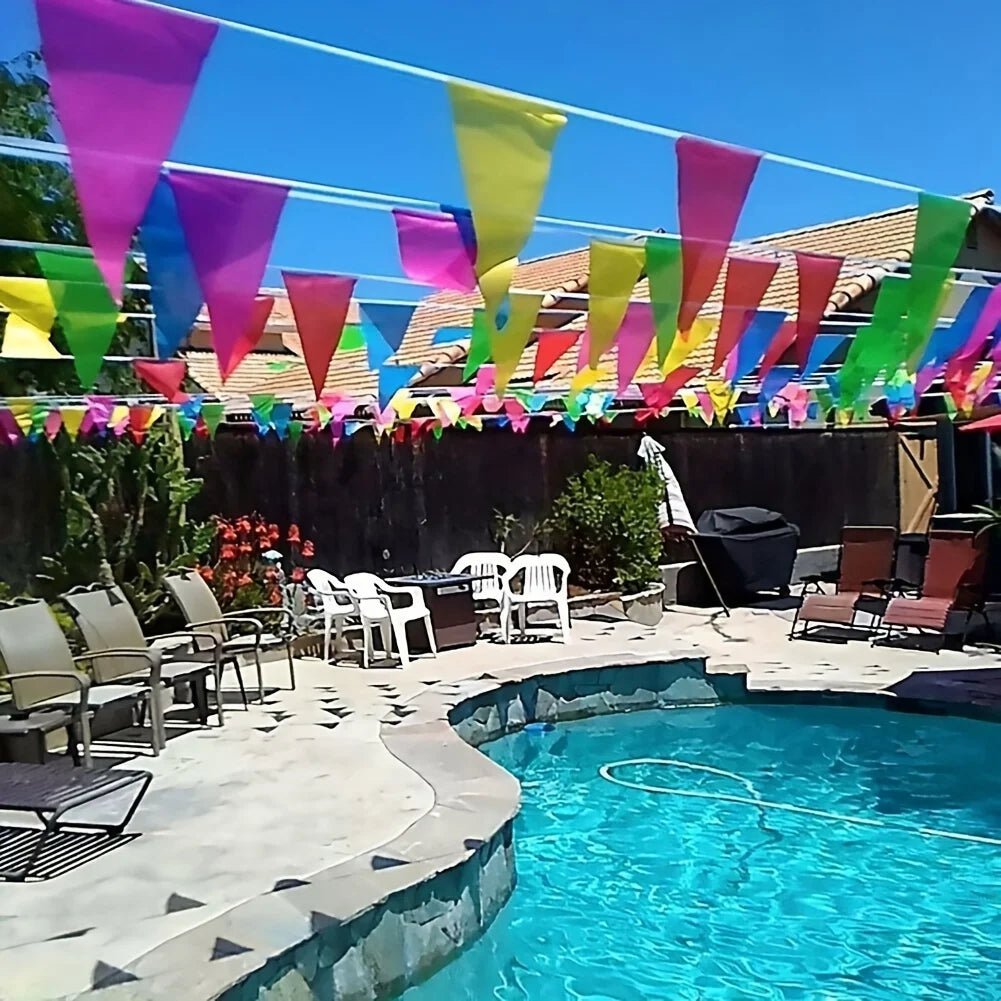 100/300/500Pcs Birthday Party Flags Pennant Banner Outdoor Decoration