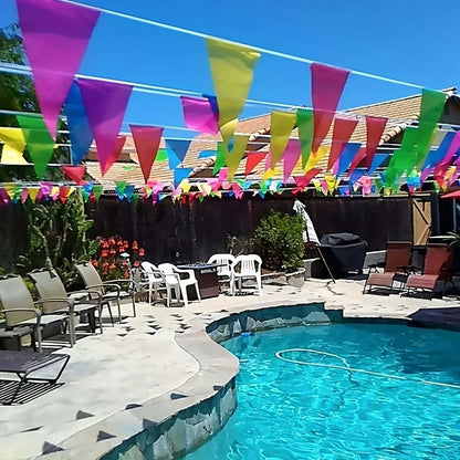 100/300/500Pcs Birthday Party Flags Pennant Banner Outdoor Decoration