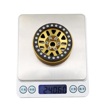 240g Brass 1.9" Beadlock Wheel Rim for 1/10 RC Crawler TRX4 TRX6 Axial SCX10 III - EXPROTAS