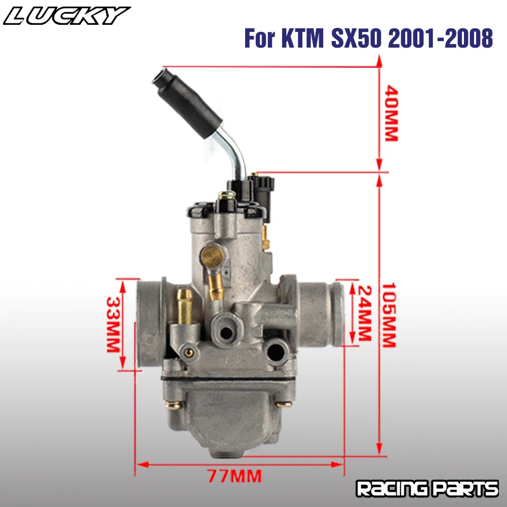 19mm Carburetor For KTM SX50 50cc 2001-2008 Dirt Pit Bike Engine Parts Accessory